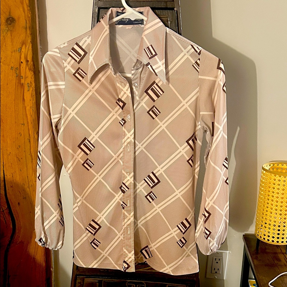 Vintage Women’s Geometric Pattern Shirt